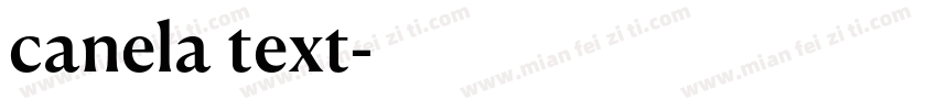 canela text字体转换
